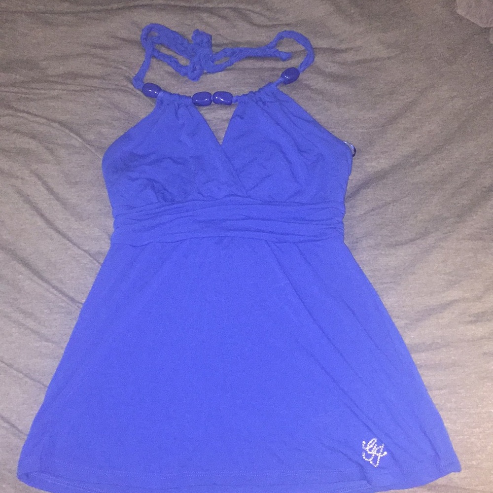Blue Halter Top